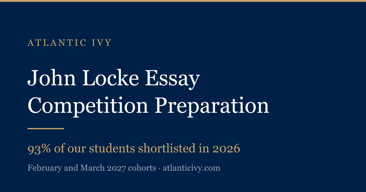 The John Locke Essay Competition Interview: What Happens After You Are Shortlisted